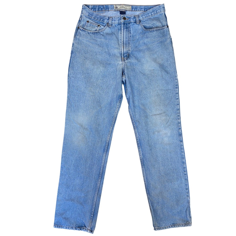 Steve & Barry's Mens Relaxed Fit Jeans Light Wash Blue Denim 34x34 100% Cotton
